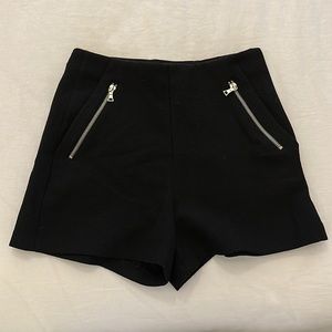 Zara black high waisted shorts
